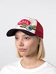 Бейсболка VON DUTCH арт. VD/0/CAS1/PAT/RED  (красный / черный)